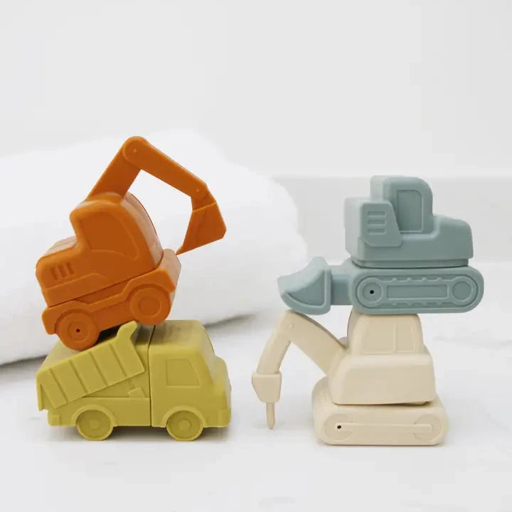 Construction Truck Bath Toy Set