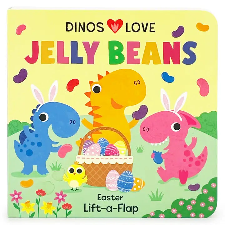 Dinos Love Jelly Bean Easter Lift-A-Flap Book