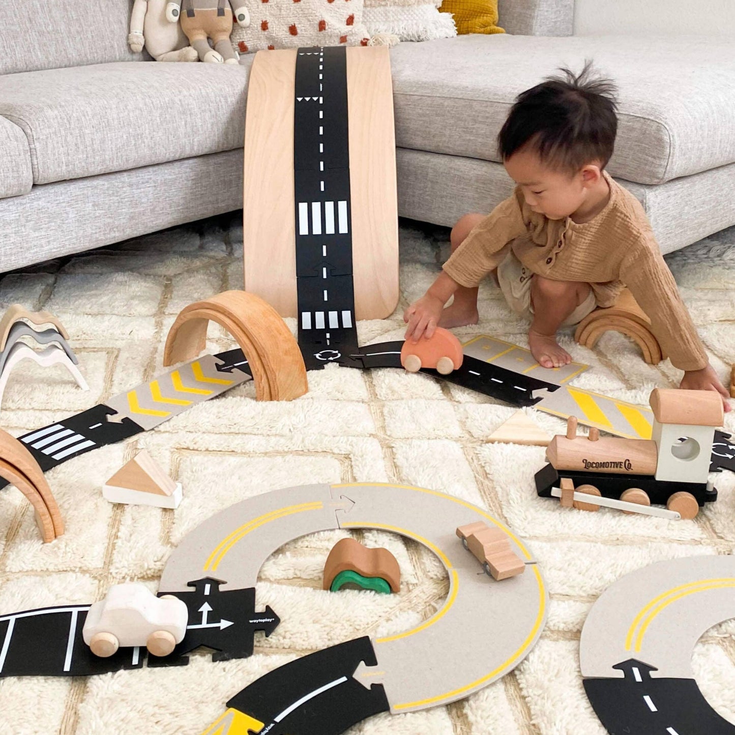 Recycled Cardboard Toy Road Set - Road to Recovery